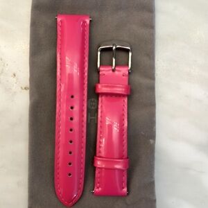 Michele watch 18 mm Pink patent leather watch band